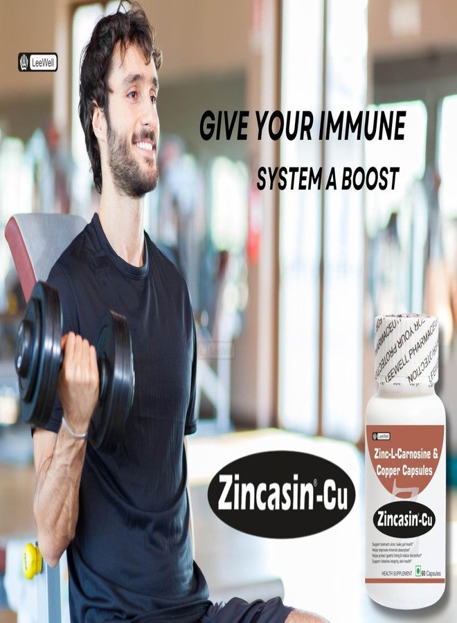 Zincasin -CU contains Zinc L carnosine with Copper Supplement | Support Leaky Gut Care, immunity, Stomach Ulcer & Mucus Membrane layer Protection Supplement - 60 Capsules - Image 5