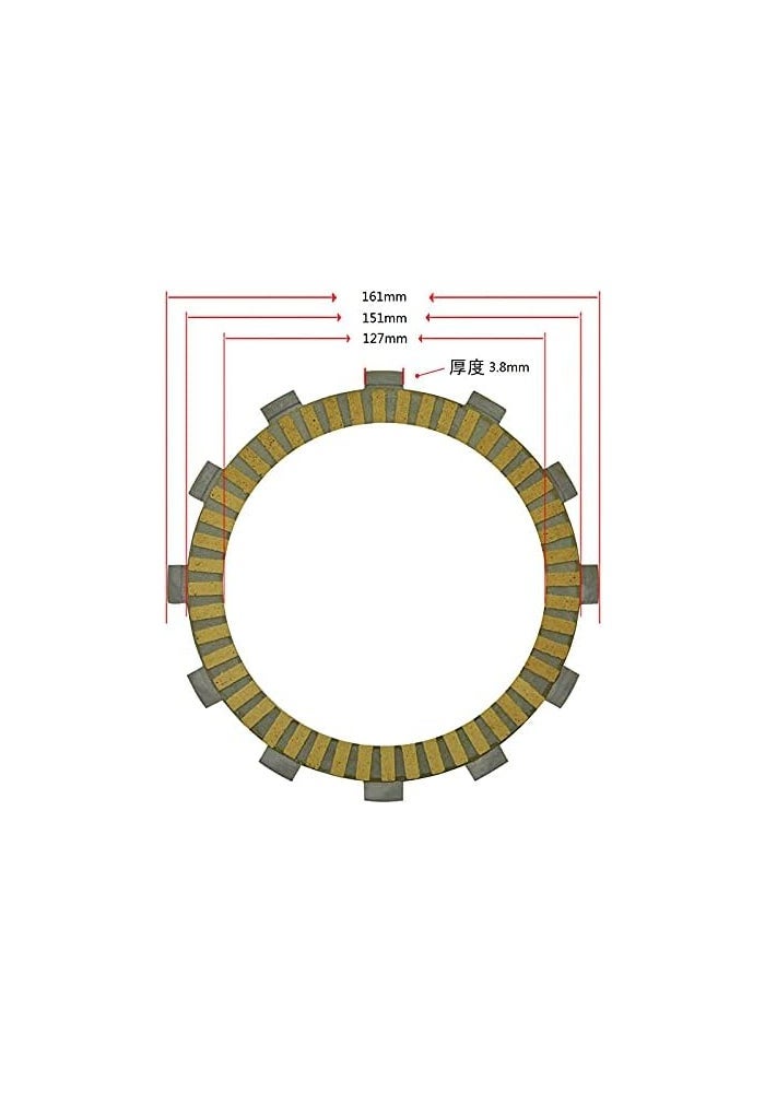 QASULER 8PC Motorcycle Friction Clutch Plates - Image 2