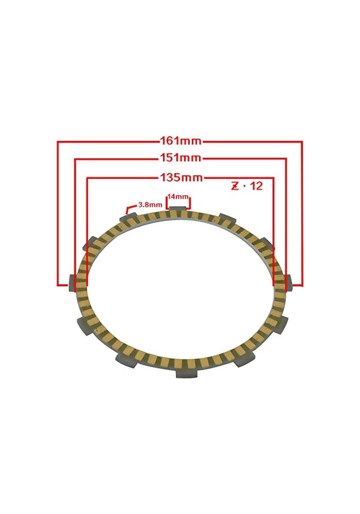QASULER 8PC Motorcycle Friction Clutch Plates - Image 3