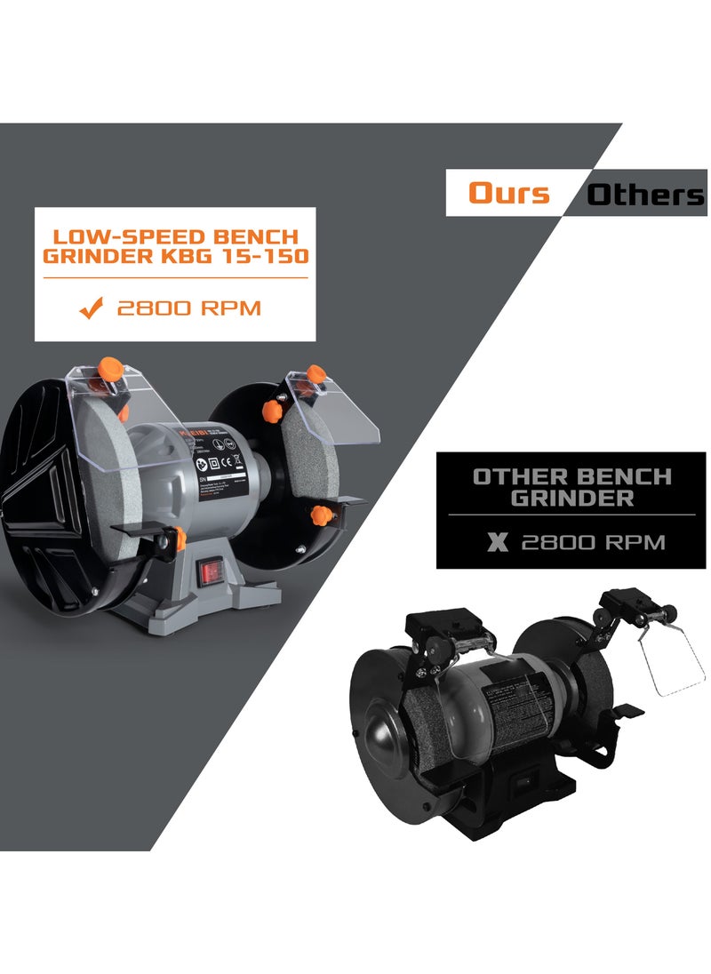 KSEIBI - Bench Grinder,200mm,350w, Variable Speed, Two Grinding Wheels, For Sharpening, Grinding Application, Sharpening Tools, Removing Rust, Ideal for Sharpening Chisels, Drill Bits, Shaping Metal. - Image 1