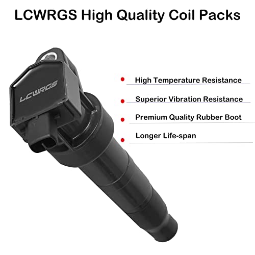 LCWRGS 6 قطع حزم لفائف الإشعال لهيونداي سانتا في جينيسيس كوبيه سوناتا فيراكروز أزيرا كيا سيدونا سورينتو 2007 2008 2009 2010 2011 2012 2013 2014 2015 لفائف الإشعال 3.8 3.5 3.3 UF546 - Image 5