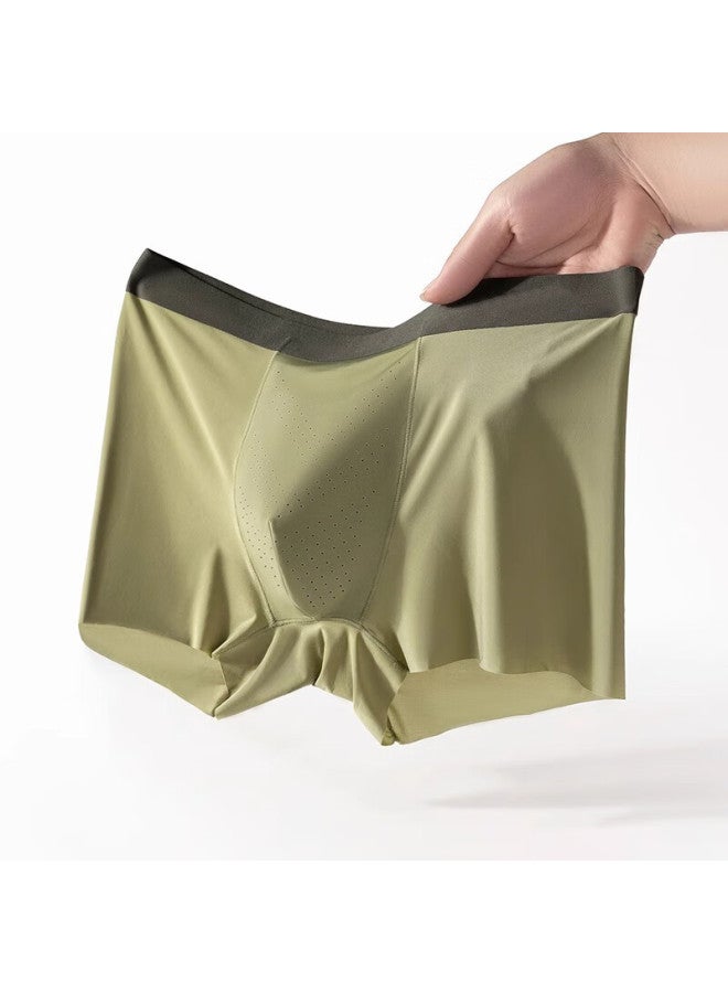 Montagut Dreamgirl Ice Silk Breathable Men's Underwear Men's Summer 10a Antibacterial Four-corner Shorts Cool Feeling Sports Boxer Briefs 3-pack - Image 4