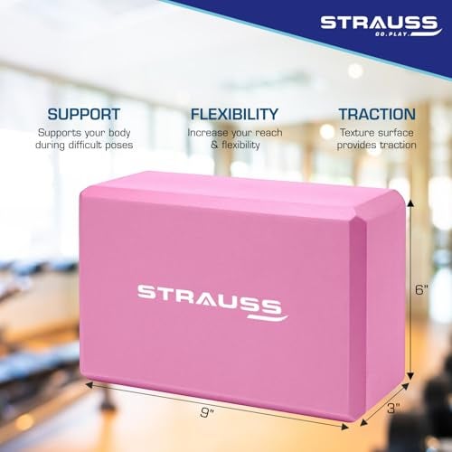 Strauss Yoga Block, (Pink) - Image 3