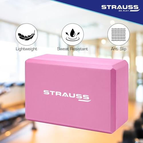 Strauss Yoga Block, (Pink) - Image 2