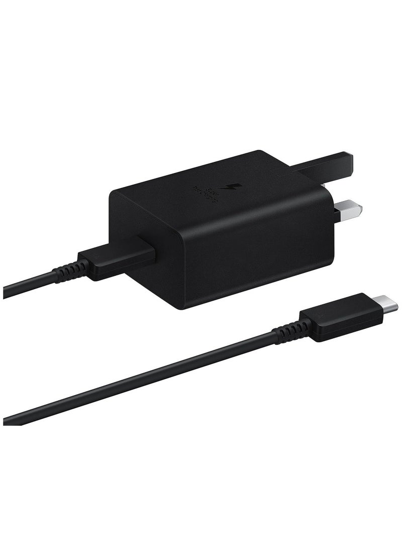ELTRAZONE محول سفر سامسونج جالاكسي الرسمي بقوة 45 واط، شحن فائق السرعة (قابس بريطاني مع كابل USB Type-C)، أسود - Image 4