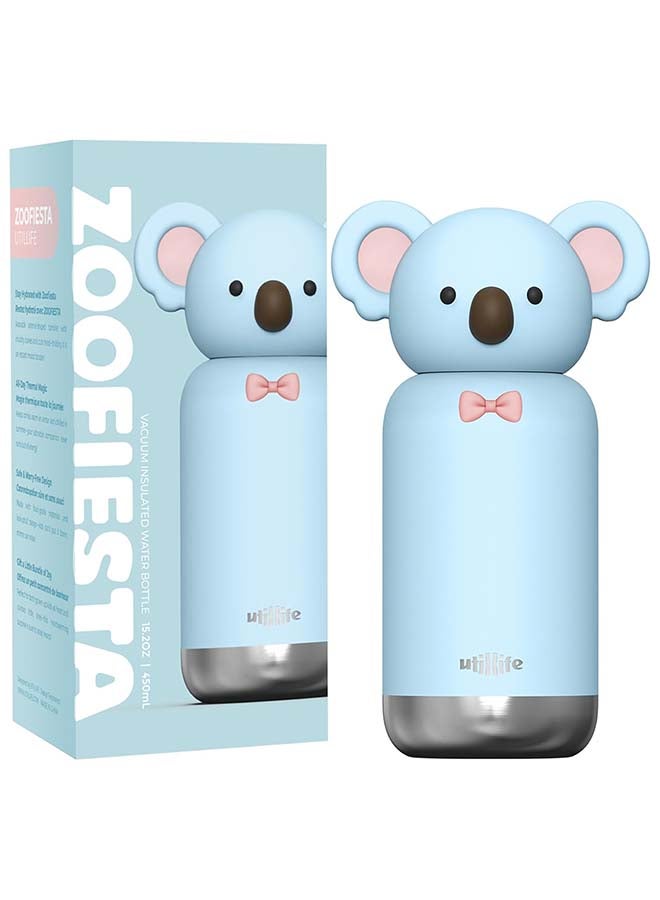 Utilife Zoofiesta Kids Insulated Water Bottle - Koala Design - Leak-Proof & BPA-Free - Image 1