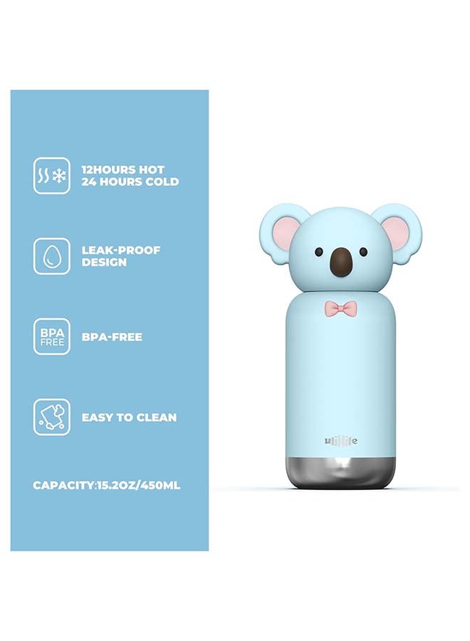 Utilife Zoofiesta Kids Insulated Water Bottle - Koala Design - Leak-Proof & BPA-Free - Image 2