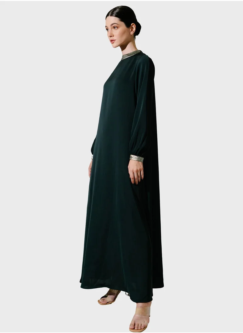 Demure Puff Sleeve Dress