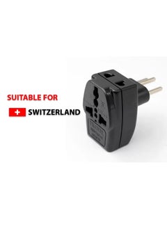 WONPRO Wonpro Universal Travel Adapter, 3 ports, Round Pin, Rated 10A 250V Compact Size Travel Adapter with Universal Receptacle - Can Accept Different Plug Worldwide) , Suitable for SWITZERLAND(Inlay way) 