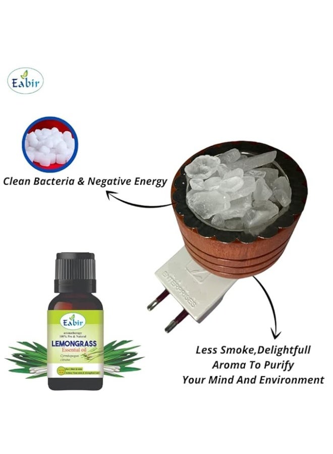 Eabir Kapoor Dani Camphor Diffuser for Home - Electric (Wood), Brown - Image 3