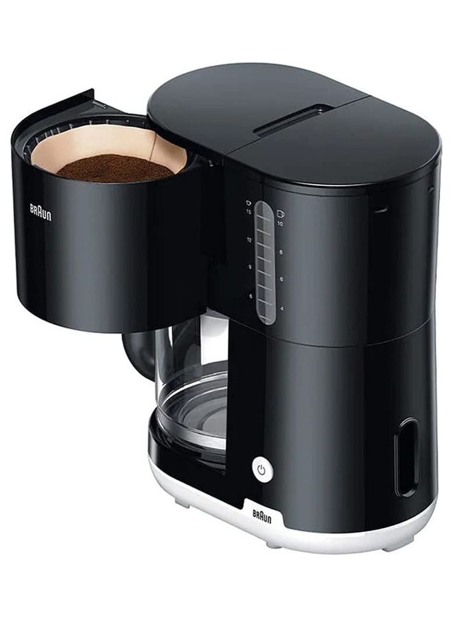 BRAUN Breakfast1 Filter Coffee Maker Aromacafe Optibrew System Automatic Shut Off Coffee Maker Dishwasher Safe 2.5 L 1000 W KF 1100 BK Black - Image 2