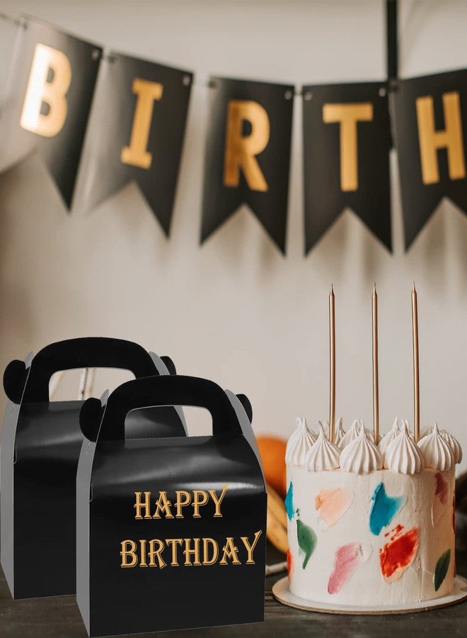 Oletx 30-Pack Black Party Favor Treat Boxes, Goodie Boxes, Gable Paper Gift Boxes with Handles. Perfect for Birthday, Baby Shower and Any Fun Party Decoration Supplies. - Image 2