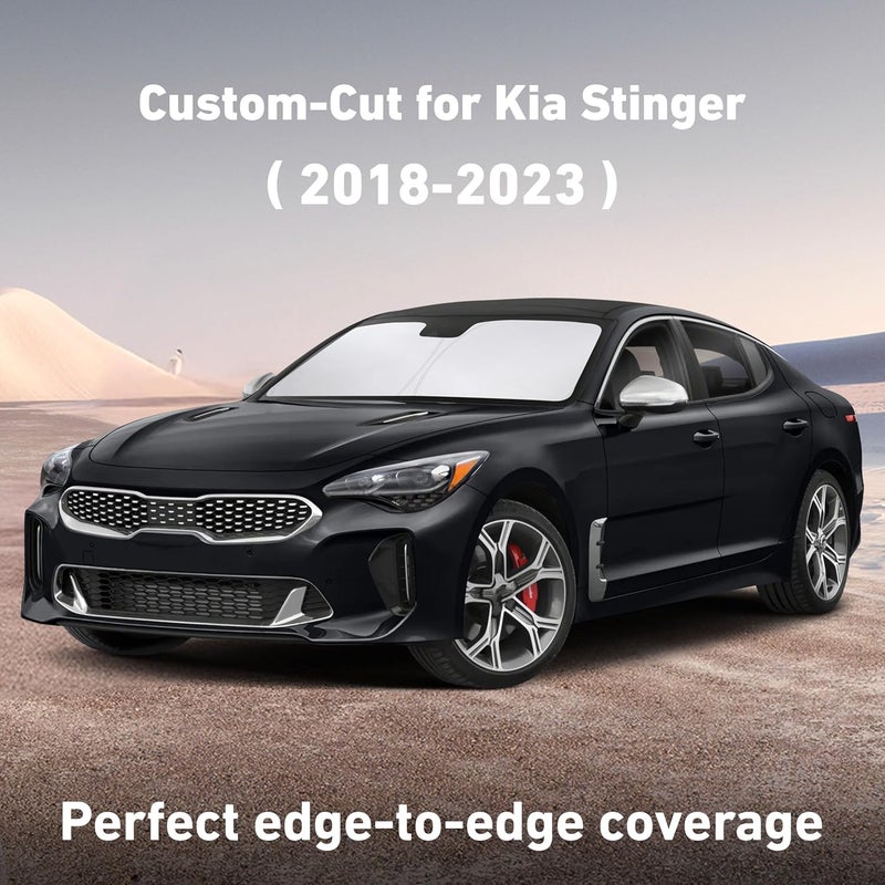 EcoNour Windshield Sunshade for Kia Stringer 2018-2021 2022 2023, Sun Visor for Front Windshield & Window Sun Shade Cover, UV Heat Blocker & Protector, Car Accessories - Image 2