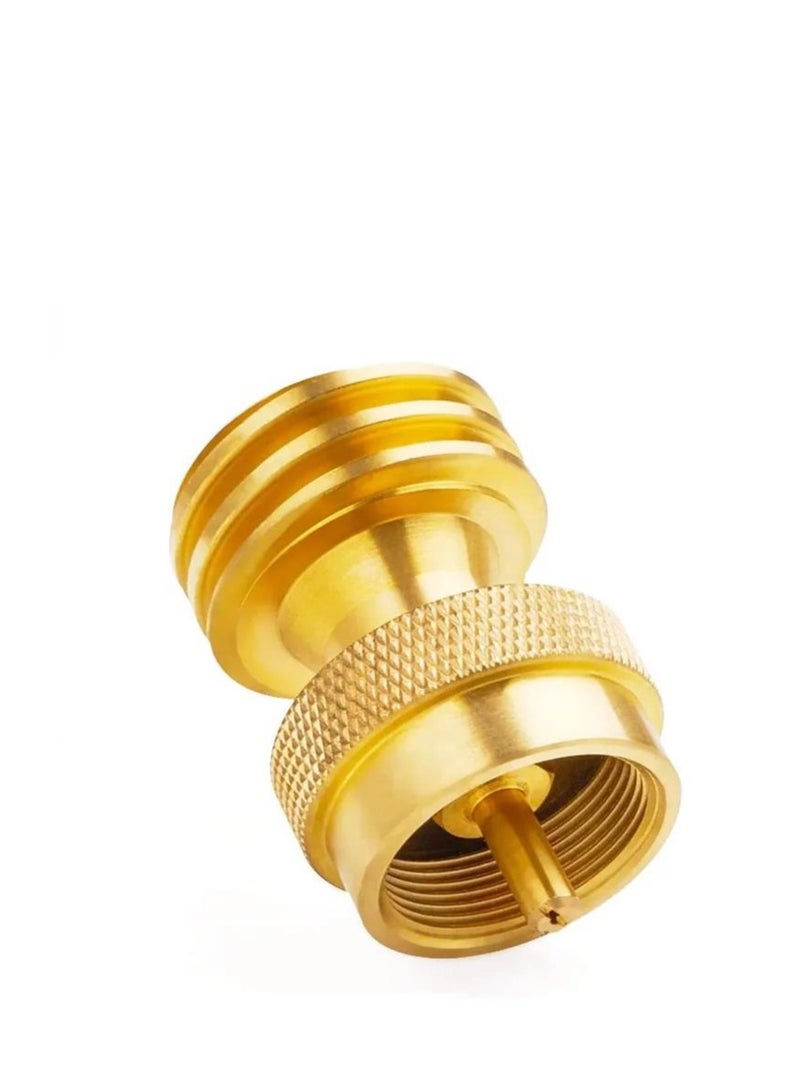 Y&D 1lb Propane Tank Adapter for Disposable Throwaway Cylinder 20lb to Converter Fill 1 Pound Bottles from Easy Use Solid Brass - Image 1