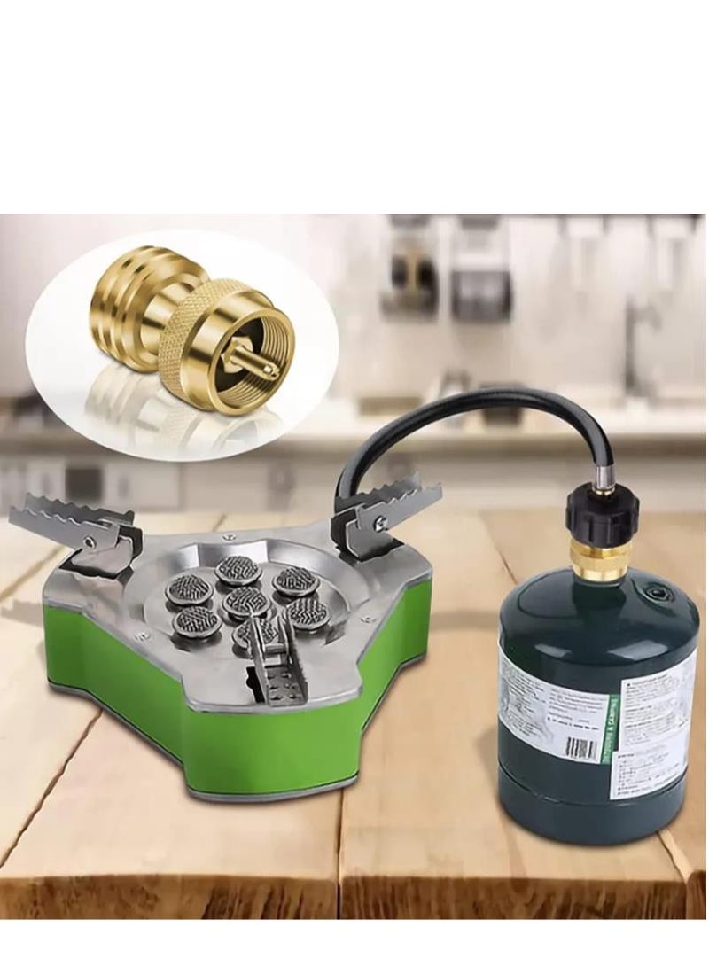 Y&D 1lb Propane Tank Adapter for Disposable Throwaway Cylinder 20lb to Converter Fill 1 Pound Bottles from Easy Use Solid Brass - Image 3