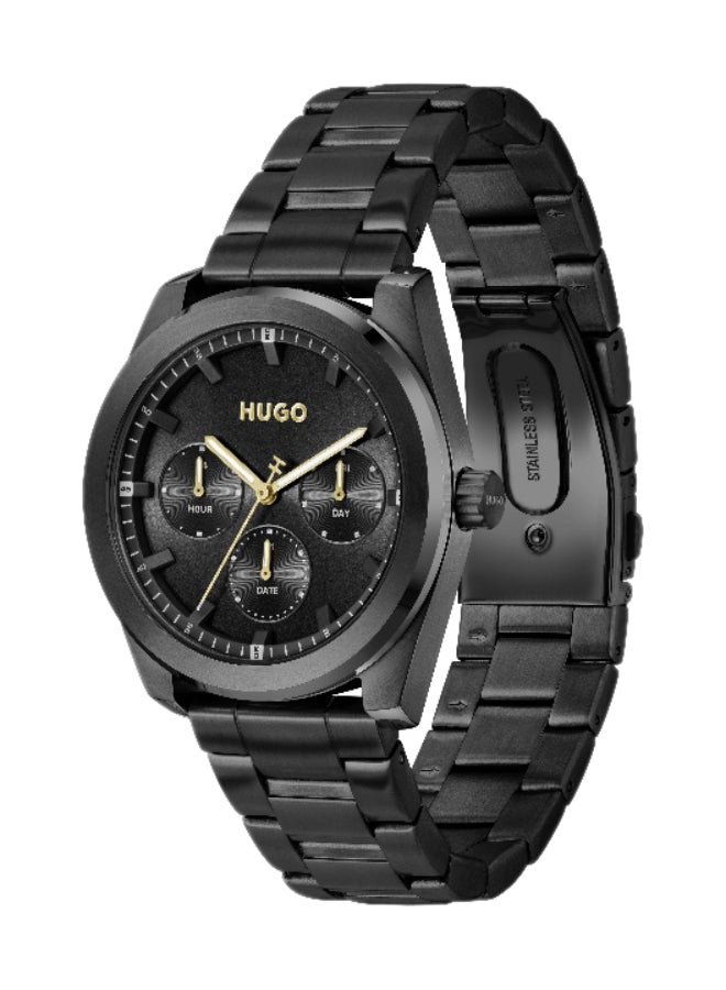 HUGO #BRIGHT SPORT Men's Quartz Watch with Black Dial and Black Stainless Steel Bracelet - 1530426 - Image 1
