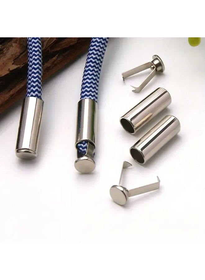 8pcs Silvery Metal Cord Locks Drawstring Fasteners for Hoodies Hats Pants - Image 2