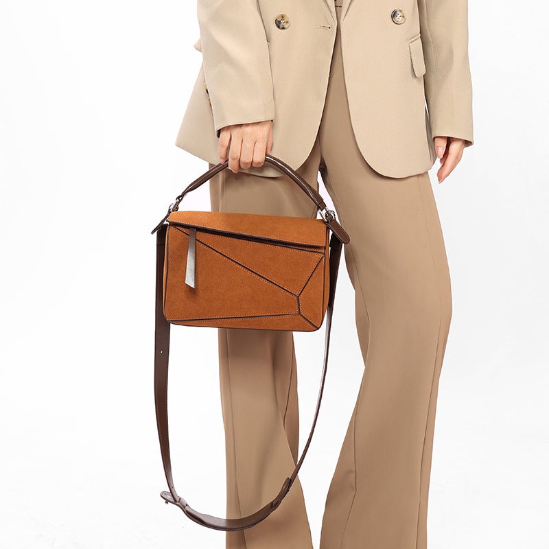 2024 Women'S Bag Mini Geometric Bag Soft Leather Pillow Bag Shoulder Crossbody Bag Stitching Diamond Plaid Handbag - Image 4