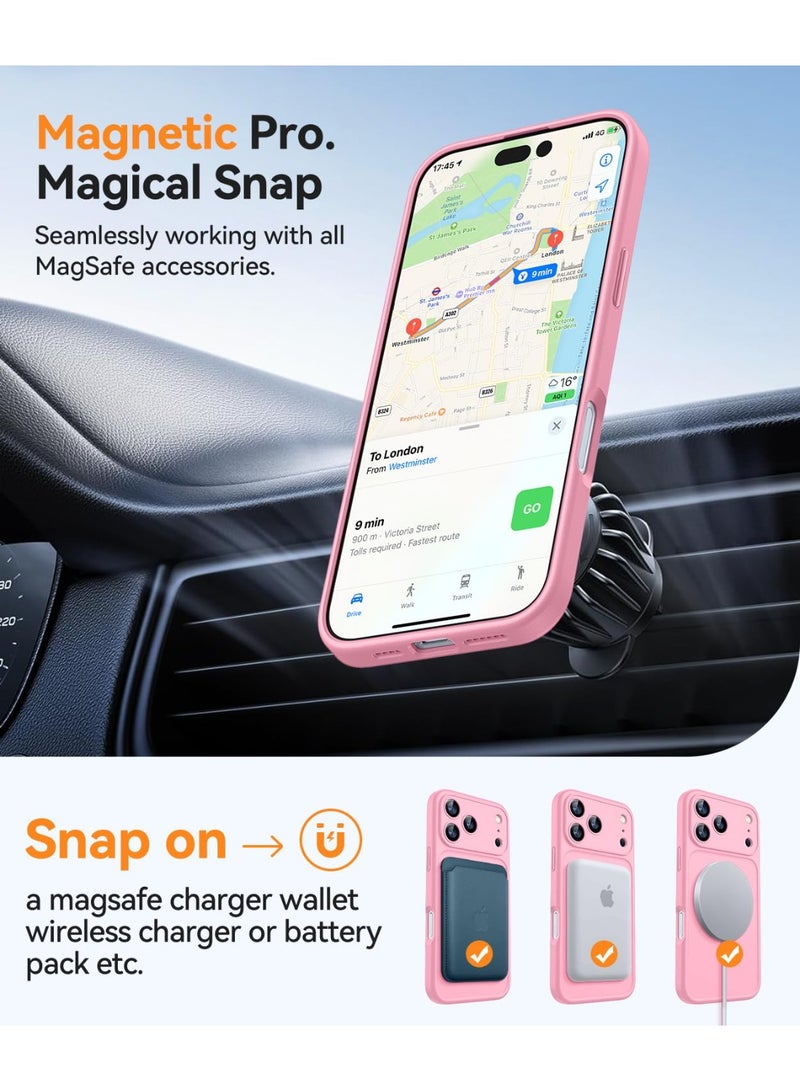 SOKAD MagSafe Matte Pink Case for iPhone 17 Pro Max, Full Camera Protection - Image 4