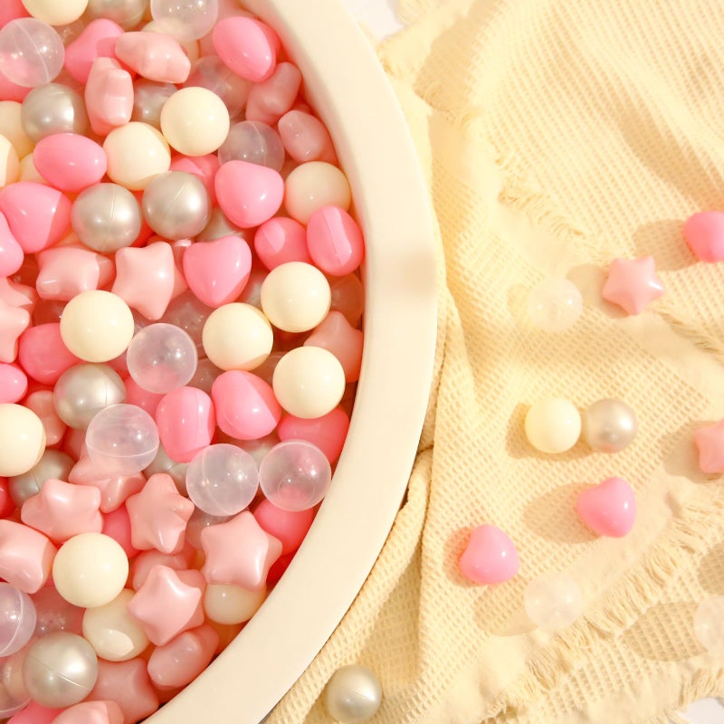 Trendplay Ball Pit Balls Stars: أشكال مختلفة - مزج أشكال النجوم للأطفال مثالية للحفلات اللون الأزرق اللون الأزرق الأبيض الرمادي 50 100 200 500 (Mix Pink 100) - Image 2