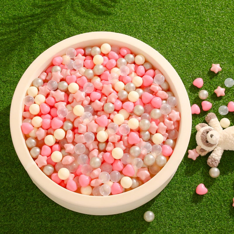 Trendplay Ball Pit Balls Stars: أشكال مختلفة - مزج أشكال النجوم للأطفال مثالية للحفلات اللون الأزرق اللون الأزرق الأبيض الرمادي 50 100 200 500 (Mix Pink 100) - Image 5