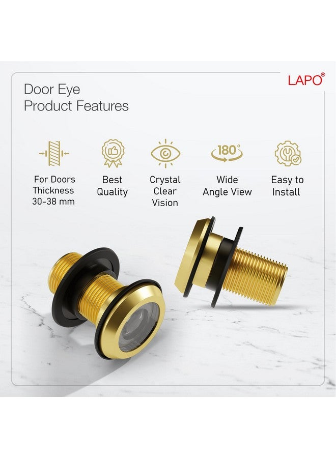 LAPO Wide Angle Door Eye Peephole Viewer - 180 Degree Door Viewer for Home Security with Clear Lens (Black, Pack of 1) - Image 5