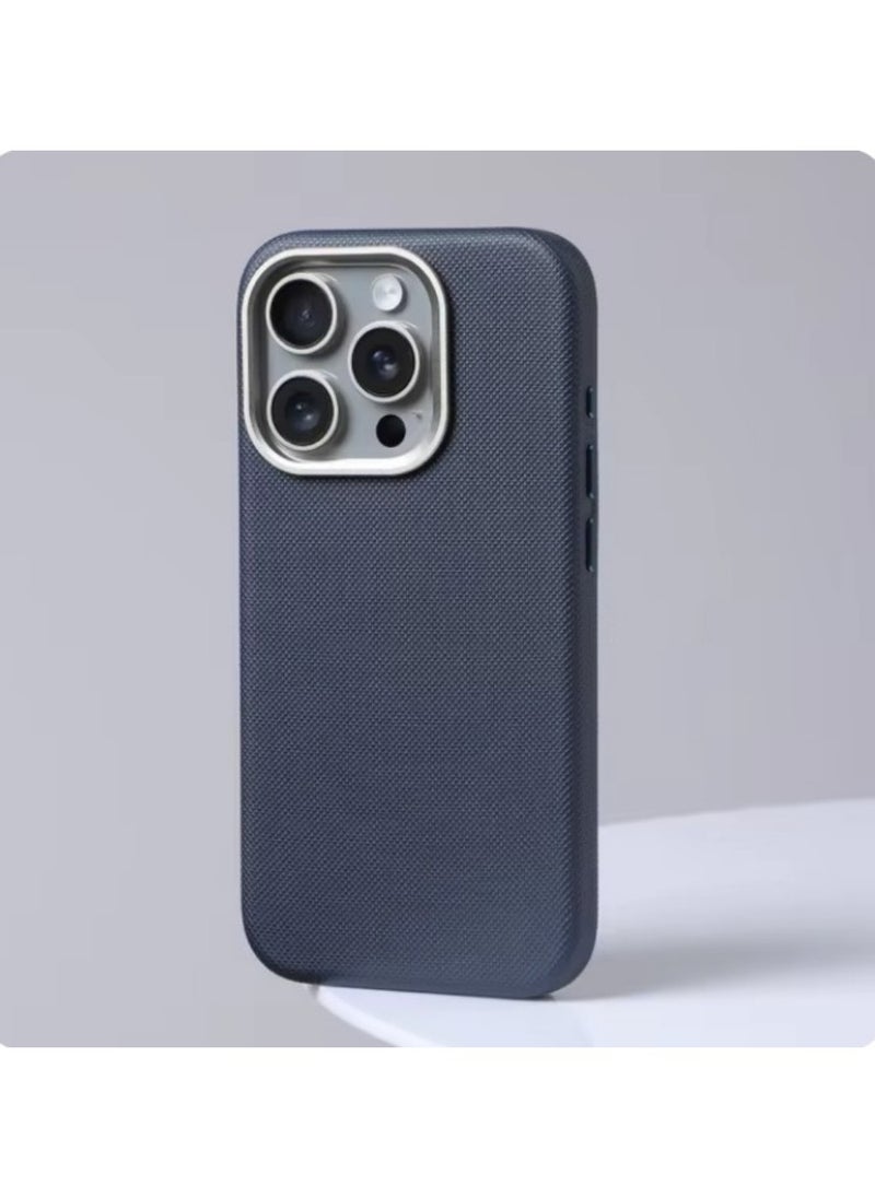 ICARLUS Luxury Metal Lens Frame Case for iPhone 14 Pro Max Magsafe Wireless Charger Magnetic Shockproof Cover Blue  - Image 4