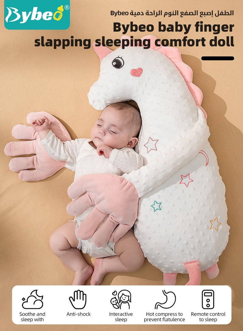 Bybeo Baby Sleep Soothing Doll with Automatic Soothing Palm, Newborn Patting Pillow, Baby Sleep Soother, Baby Sleeping Nursing Pillow with Remote Control, Infant Exhaust Pillow for Startle Prevention,Cute Shape  - Image 2