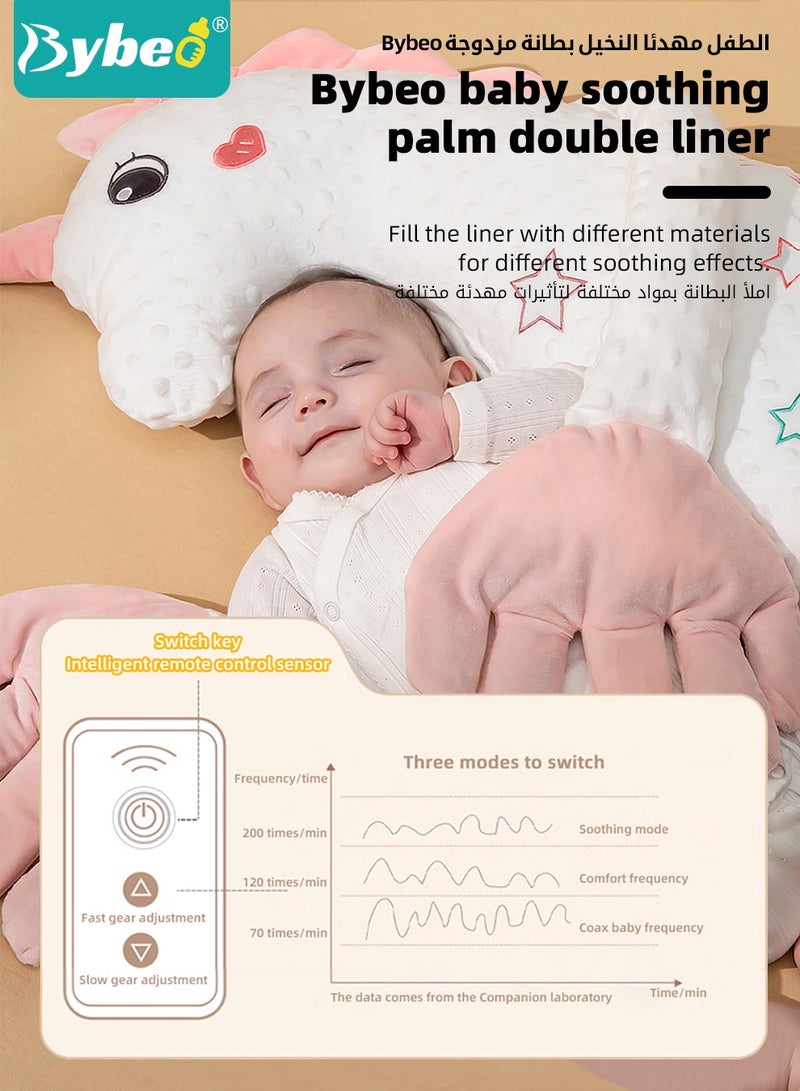 Bybeo Baby Sleep Soothing Doll with Automatic Soothing Palm, Newborn Patting Pillow, Baby Sleep Soother, Baby Sleeping Nursing Pillow with Remote Control, Infant Exhaust Pillow for Startle Prevention,Cute Shape  - Image 4