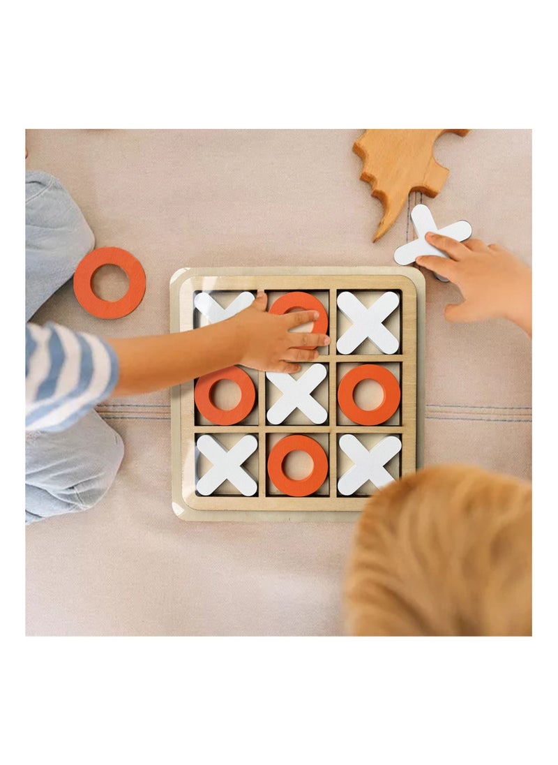 Toy Box - Tic-tac-toe Wooden Board Game Competitive X O Blocks - Image 1