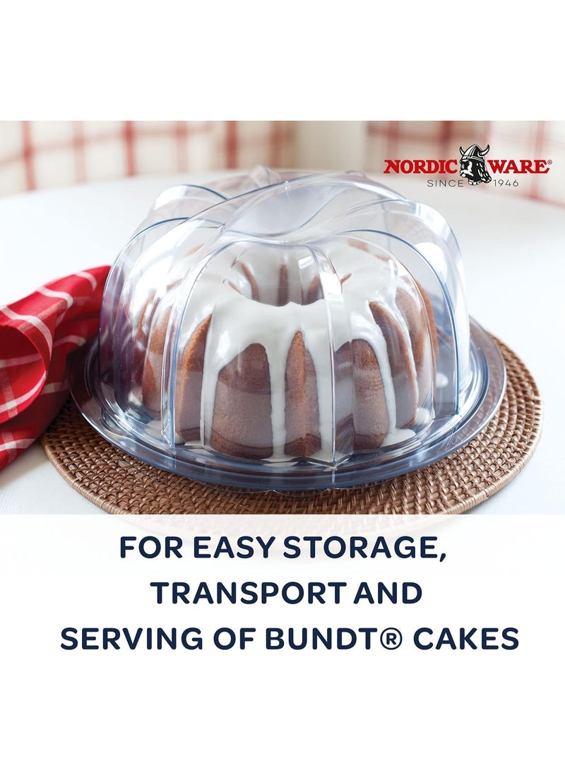 NORDIC WARE Nordic Ware Cake Keeper, Deluxe Bundt, Clear  - Image 3