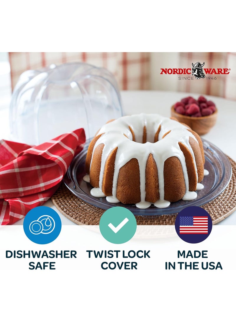 NORDIC WARE Nordic Ware Cake Keeper, Deluxe Bundt, Clear  - Image 4