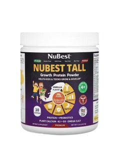 نوبست Tall Growth Protein Powder For Kids and Teens 4  Vanilla 7.1 oz 201.5g  - Image 1