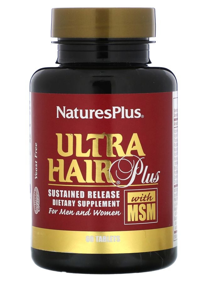 Ultra Hair Plus with MSM For Men and Women 60 Tablets