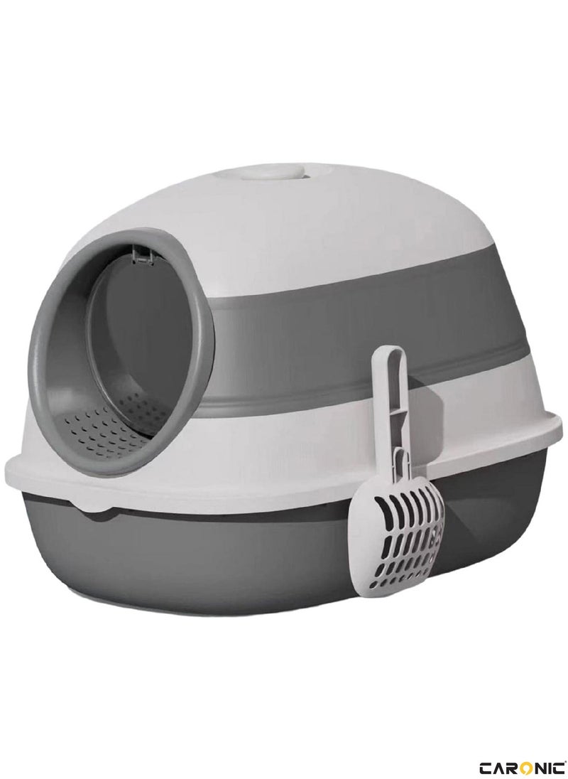 CARONIC - Pet Litter Box Foldable With Litter scoop Portable Closed Splash proof Easy To Clean - Image 1