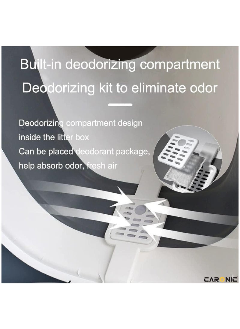 CARONIC - Pet Litter Box Foldable With Litter scoop Portable Closed Splash proof Easy To Clean - Image 1
