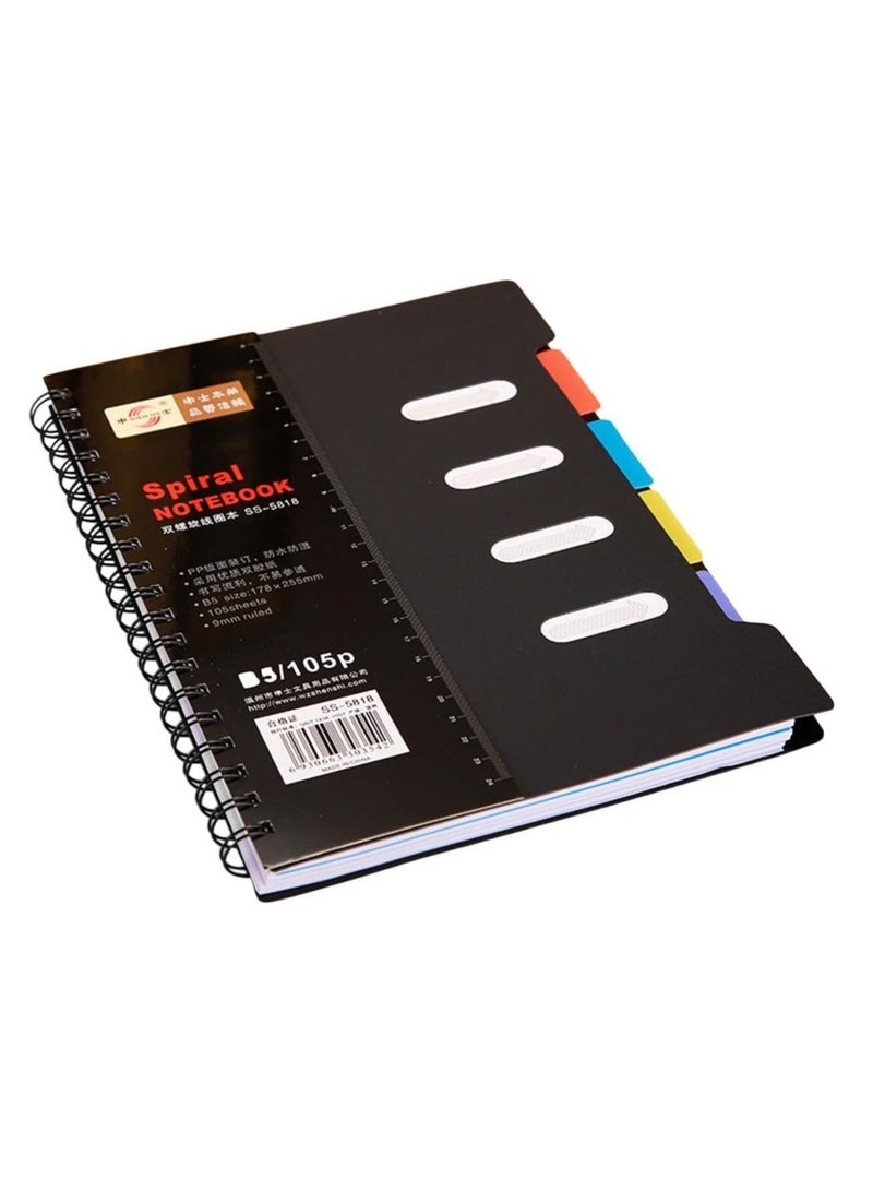 DUNISO Classified Business Spiral Notebook School, Office Memo Subjects Notebooks Diary Journal Notebook Planner Loose Leaf NotePad Personal Sketchbook (252*172mm) - Image 2
