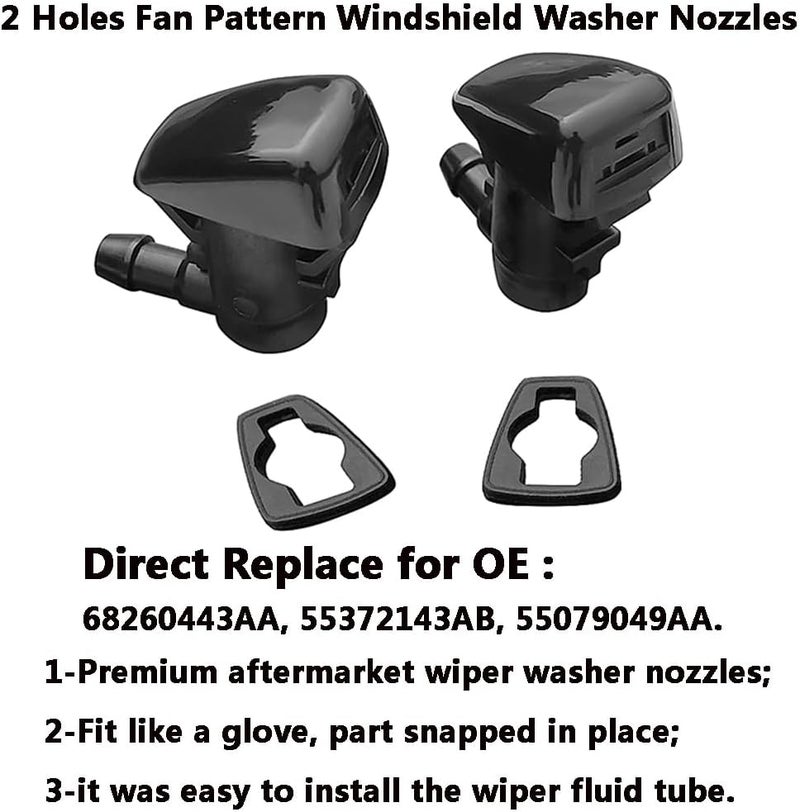 AMFRNE Premium Wiper Washer Nozzles for Jeep Grand Cherokee - Image 2