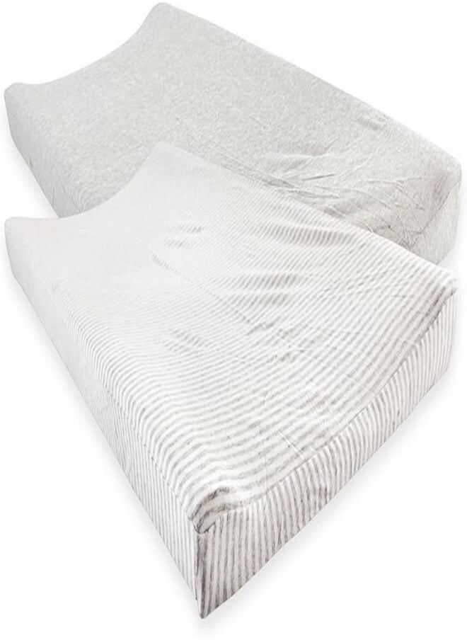 Touched by Nature Touched by Nature Unisex Baby Organic Cotton Changing Pad Cover, Heather Gray, One Size 