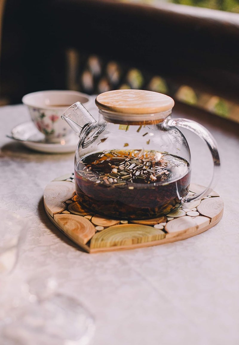 Vicien Heart Shaped Wooden Trivet for Hot Dishes  Romantic Idea For Everyone You Love  Natural Smell  Unique Handmade Art Decor in the Kitchen  Made by SPL Woodcraft Ukraine 87 x 79 x 06 - Image 2