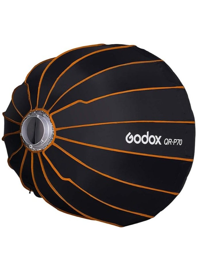 Godox - Godox QR-P70 70cm Quick-Release Parabolic Softbox – Deep Soft Light Modifier for Studio Flash & LED Lights (Bowens Mount) - Image 1