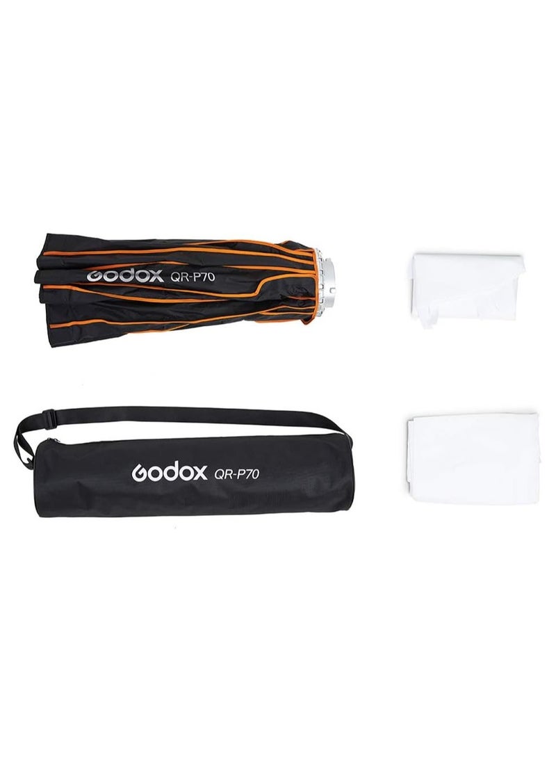 Godox - Godox QR-P70 70cm Quick-Release Parabolic Softbox – Deep Soft Light Modifier for Studio Flash & LED Lights (Bowens Mount) - Image 1