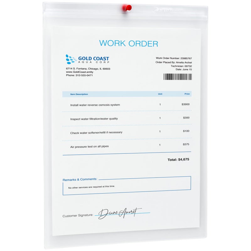 Avery Job Ticket Holders, Heavy Gauge Vinyl, 9 x 12 Inches, 10 per Pack (75009) - Image 2