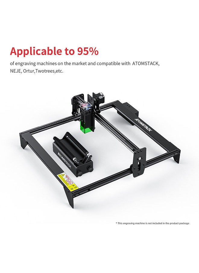 ATOMSTACK R3 Roller for Cylindrical Objects with 360° Rotating Engraving Axis 8 Angle Adjustments Engraving Diameter As Small As 4MM Compatible with 95% of Laser Engraving Machines  - Image 4