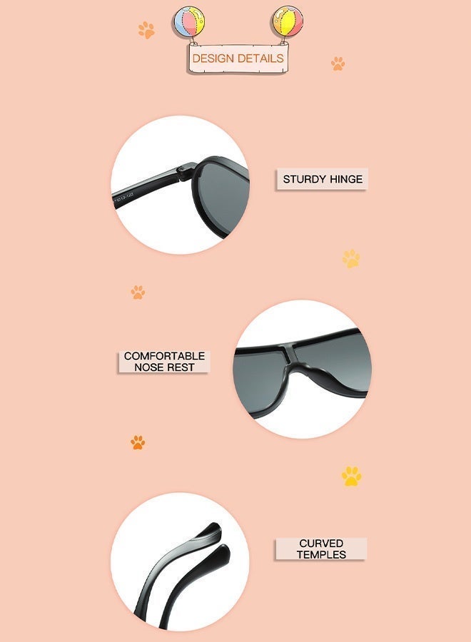 CIKJUK Aviator Kids Sunglasses for Boys Girls - UV400 Protection Children Sun Glasses Lightweight Sunglass Toddler Sun Glas for Kid Eyewear Age 3-12 Black - Image 5