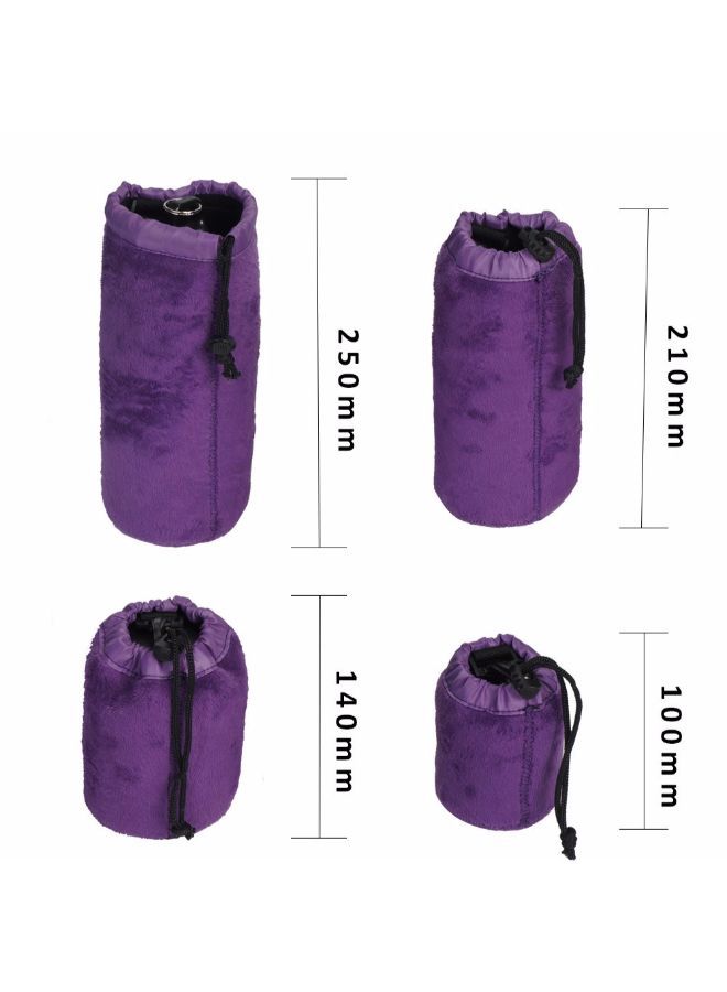 NIBEMINENT Photo Thick Protective Neoprene Pouch Fluff Case Purple  - Image 2