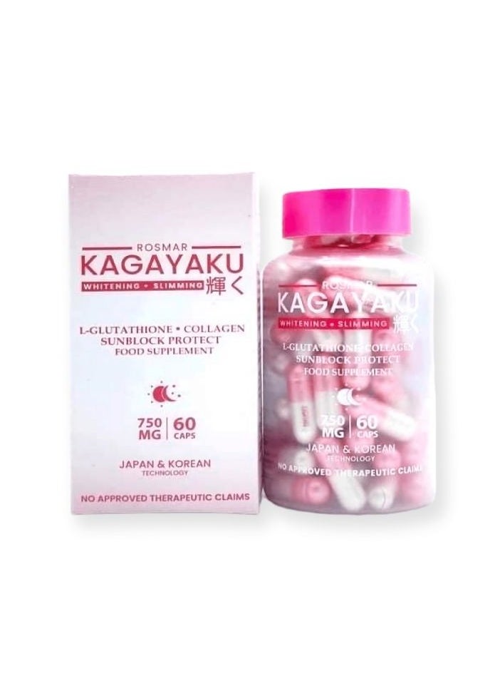 Kagayako whitening and slimming 750 mg 60 capsules/bottle - pzsku/ZFA99DB05E56E08930778Z/45/_/1704513937/f14771f9-09d2-43bc-b7a7-16a18c9b92eb