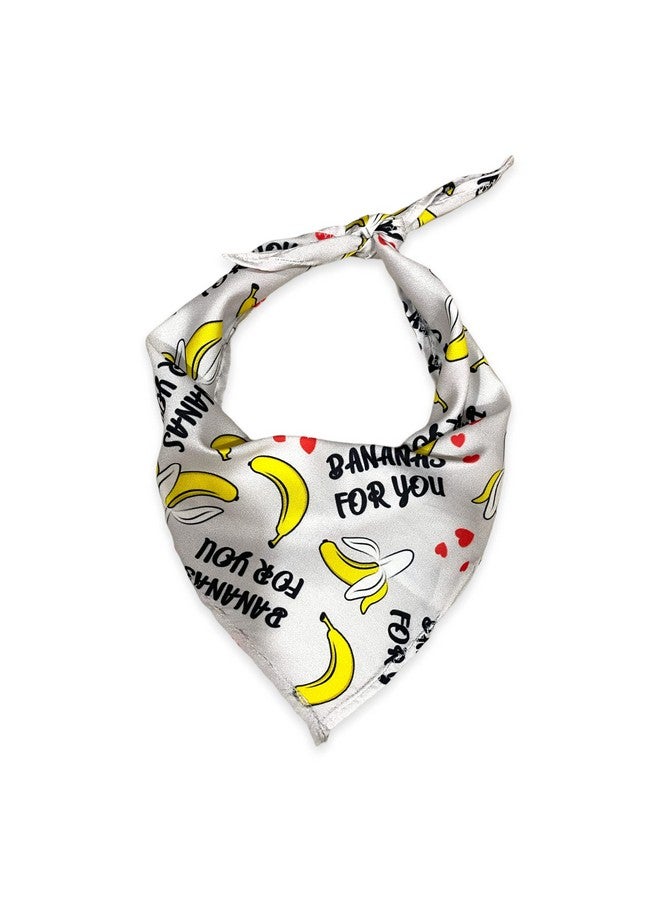 W Brings Bananas For You Dog Bandana | This Stunning Gorgeous Dog Bandana Scarf Is Perfect For Your Daily Walks. One Size Fits All. - Image 1