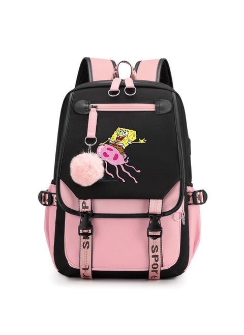 Student creative pattern backpack three-piece set 3D butterfly series men's and women's large-capacity computer backpack combination,21- Three-piece set - 4 - 129