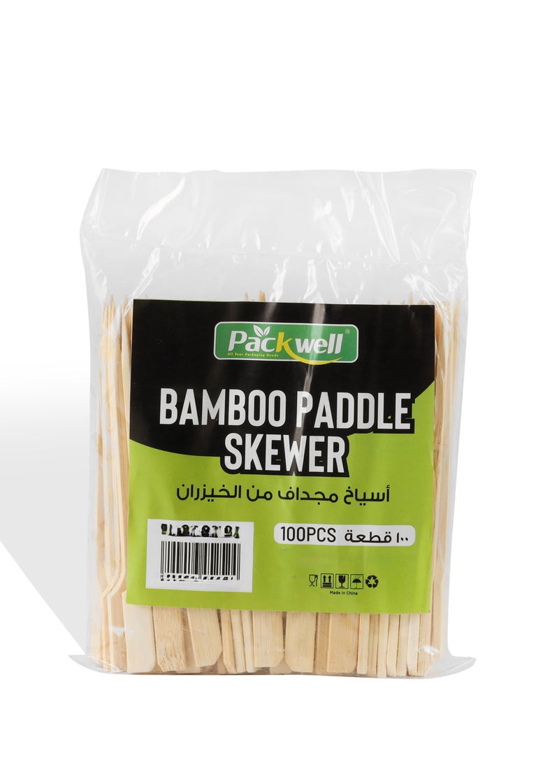 packwell Packwell Wooden Paddle Skewer 15 Cm 100 Pc  - Image 1